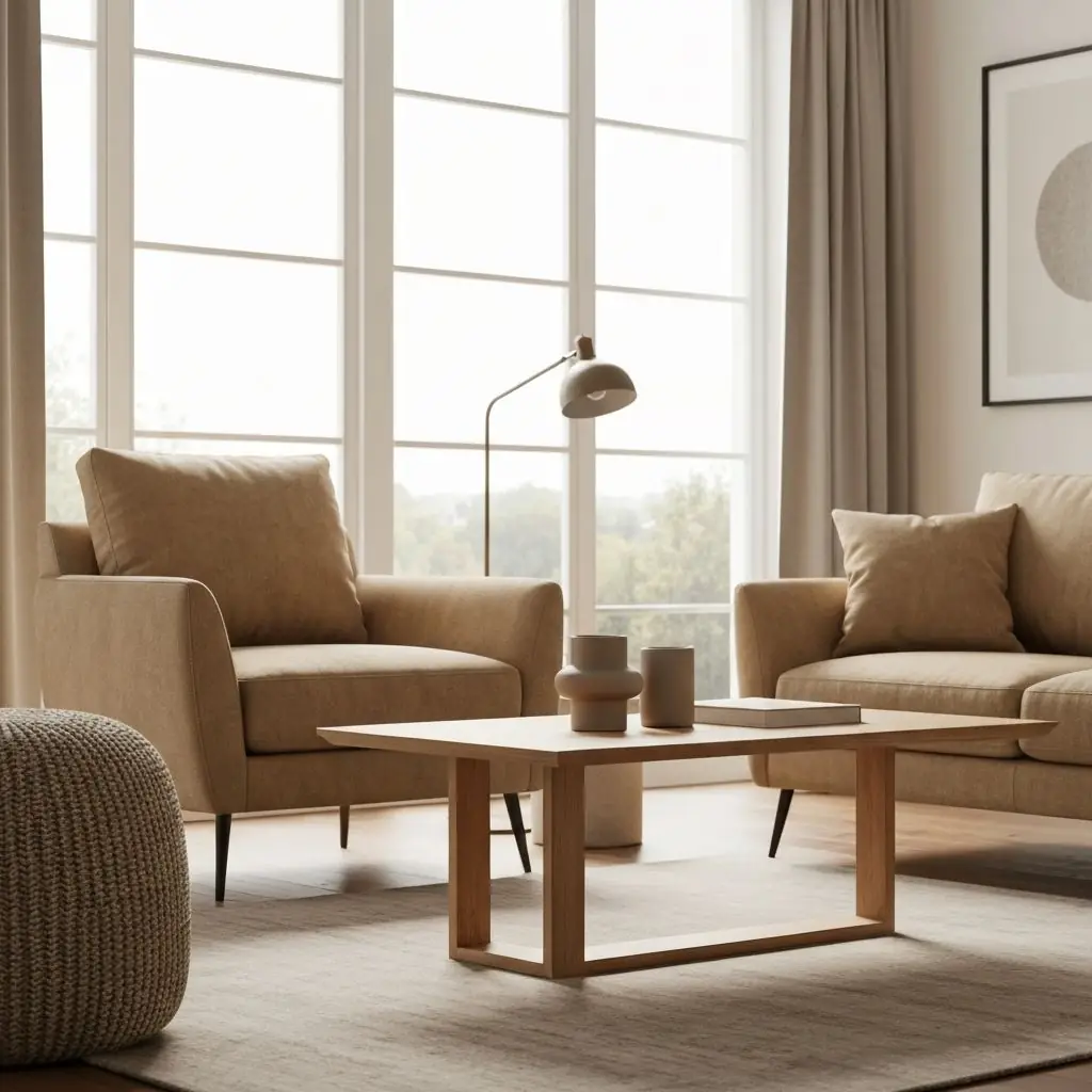 Living room with natural light